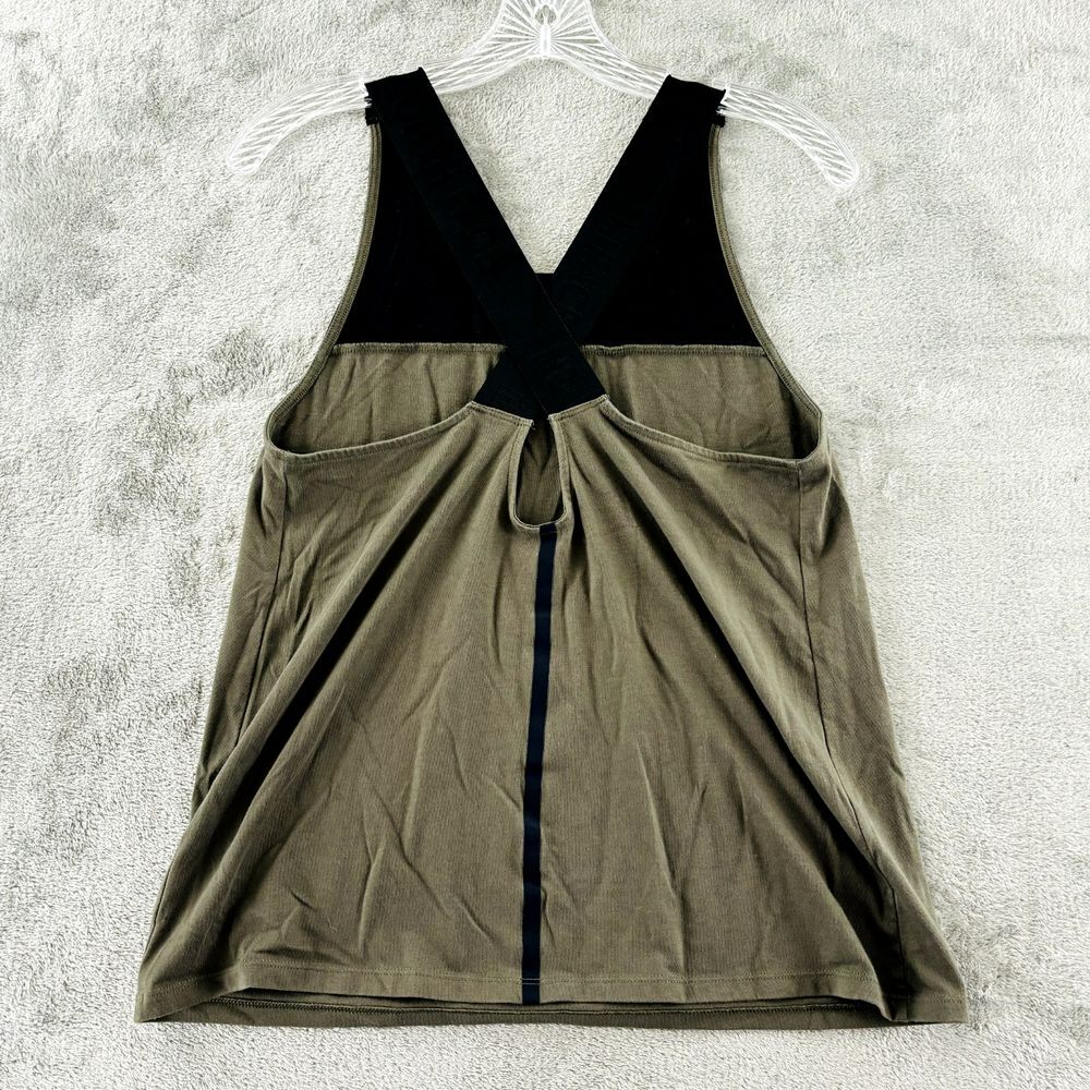 North Face Racerback Tank Top Womens S Olive Black Sleeveless Tee Elastic Straps - Picture 4 of 8